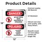 Signmission Do Not Enter When Equipment Is Bilingual Danger Sign, Vinyl Decal, 12in W x 18in L, 2PK OS-2PACK-DS-D-1218-VS-1138 - alternate 6